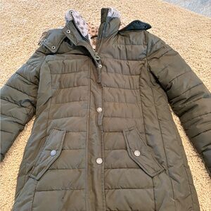 Abercrombie Kids Green Puffer Coat